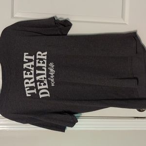 Cat Lady shirt "Treat Dealer" unisex large